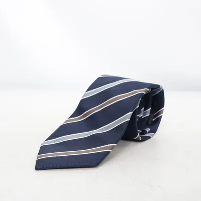 Cravate (Bleu, Marron, Blanc) de Digel Soie