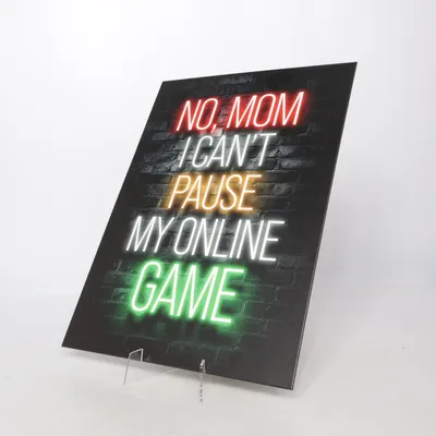 Sign (No, Mom I Can't Pause My Online Game) from Displate