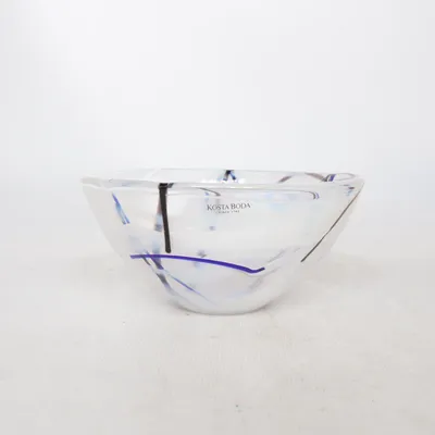 Bowl (White, Blue, Brown) from Kosta Boda