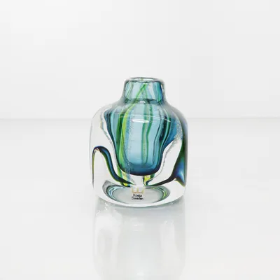 Vaas (Blauw, Groen, Transparant) van Kosta Boda