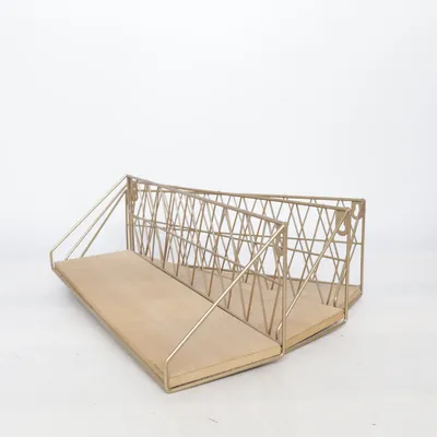 Shelf (Brown, Gold, Beige)