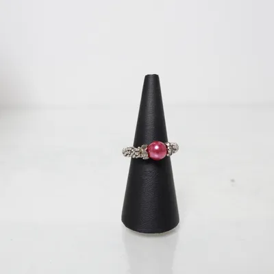 Ring (Silver, Pink) Unknown metal, Plastic