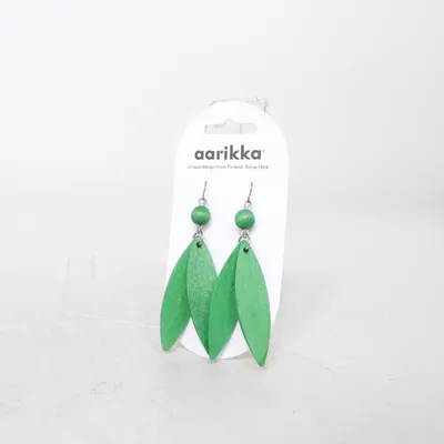 Örhängen (Grön) från Aarikka Trä