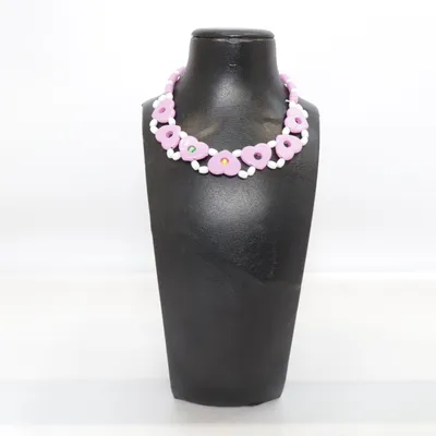 Collier (Violet, Blanc, Multicolore) Métal inconnu
