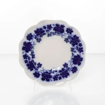 Diep bord (Blauw, Wit) van Gefle