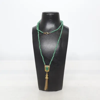 Necklace (Green, Gold) Unknown metal
