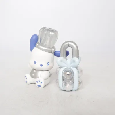Toy figurine (White, Blue, Silver) from Sanrio