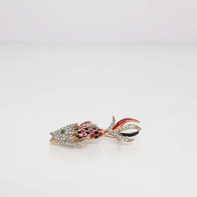 Broche (Guld, Rød, Sort) Ukendt metal