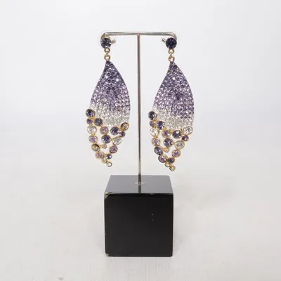 Boucles d'oreilles (Or, Violet, Multicolore) Métal inconnu