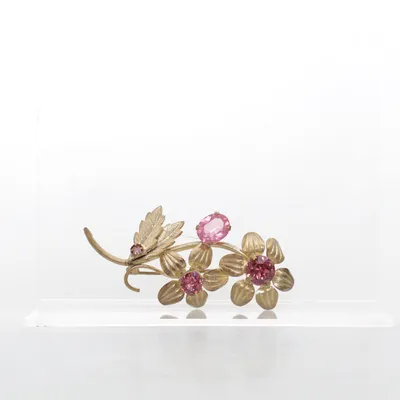 Broche (Guld, Pink) Ukendt metal