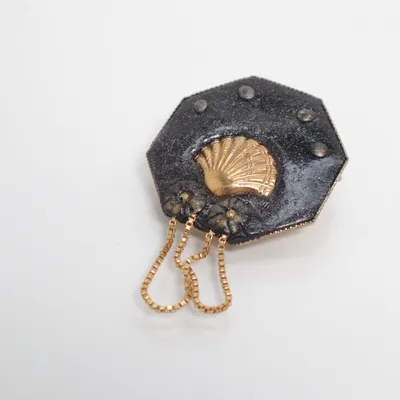 Broche (Goud, Zwart) Onbekend materiaal