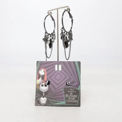 Earrings (Black, White) from Disney Unknown metal