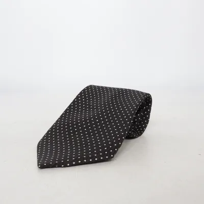 Cravate (Noir, Blanc) de Giani Feroti Polyester, Soie