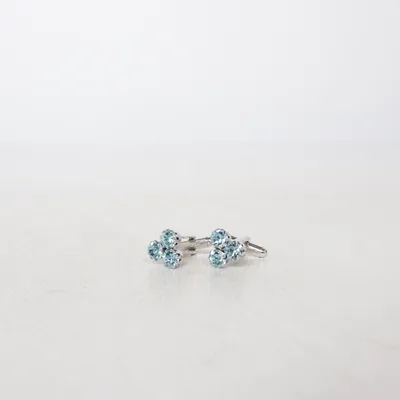Cufflinks (Blue, Silver) Unknown metal, Glass