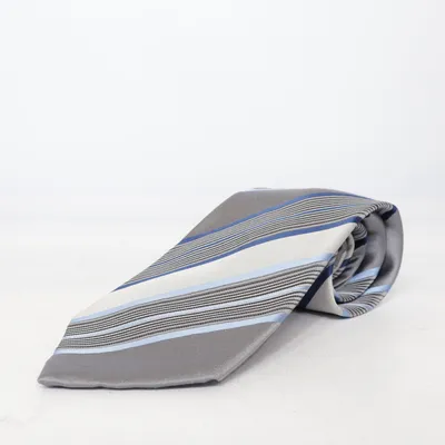 Tie (Gray, Blue, White) from Geoffrey Beene Silk