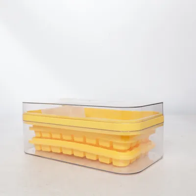 Ice cube tray (Yellow, Transparent)
