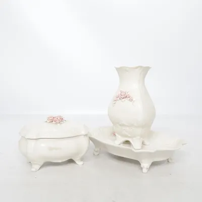 Serviesset (Wit, Roze)