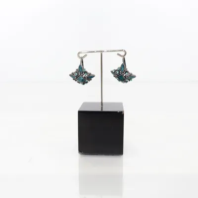 Boucles d'oreilles (Bleu, Gris) Métal inconnu