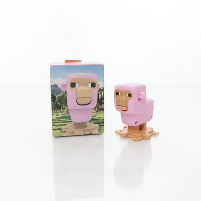 Legetøjsfigur (Pink, Brun) fra Minecraft