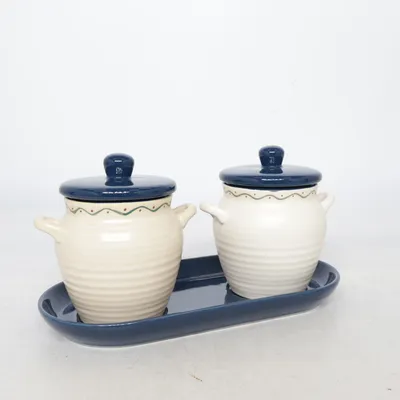 Geschirrset (Beige, Blau) von Sagaform