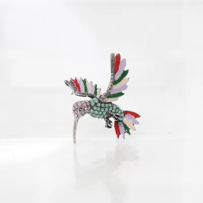 Brosch (Flerfärgad) Okänd metall