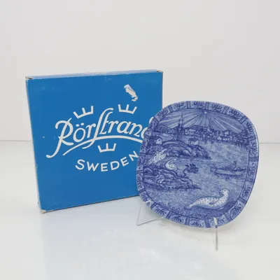 Bord (Wit, Blauw) van Rörstrand