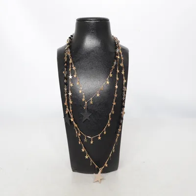 Collier (Or, Noir, Multicolore) Métal inconnu