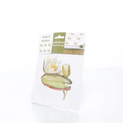 Väggdekoration (Kakeldekor Näckros Lotus) från Runsven