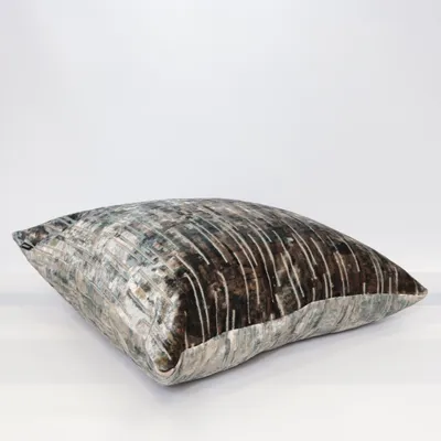 Prydnadskudde (Grå, Blå, Beige) från Jakobsdals Bomull, Dun