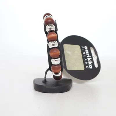 Bracelet (Marron, Argent) de Aarikka Acier inoxydable, Bois