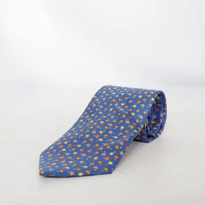 Krawatte (Blau, Mehrfarbig) von The English Hatter Seide
