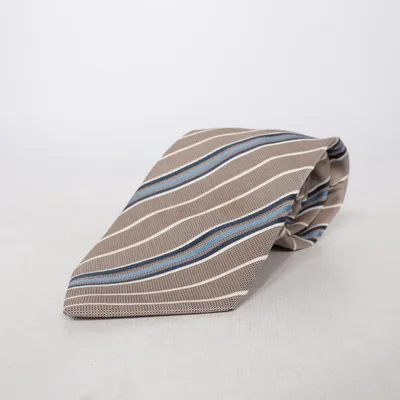 Cravate (Beige, Bleu, Blanc) de Atlas Design Polyester