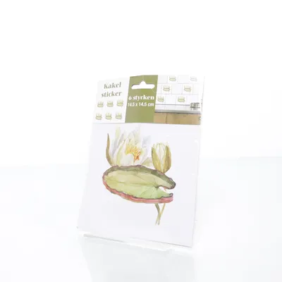 Väggdekoration (Kakeldekor Näckros Lotus) från Runsven