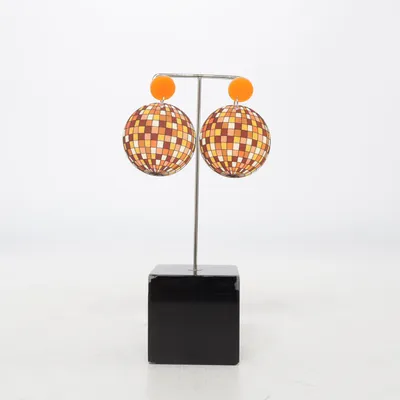 Oorbellen (Oranje, Meerkleurig) Onbekend materiaal
