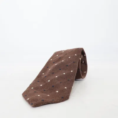 Tie (Brown) from A.Christensen Silk, Wool