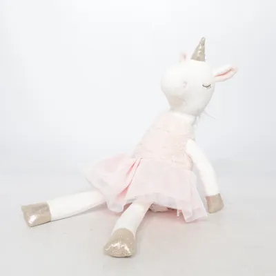 Soft toy (White, Pink, Gold) from Teddykompaniet