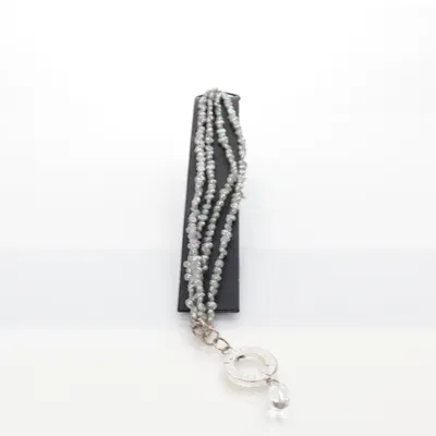 Bracelet (Gray, Silver, Transparent) from Snö of Sweden Unknown metal