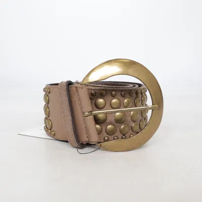 Gürtel (Braun) von Zara Accessories Leder, Metallfaser