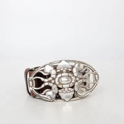 Ceinture (Marron, Argent) de Reptiles House Cuir
