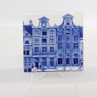 Glasunderlägg (Blå, Vit)