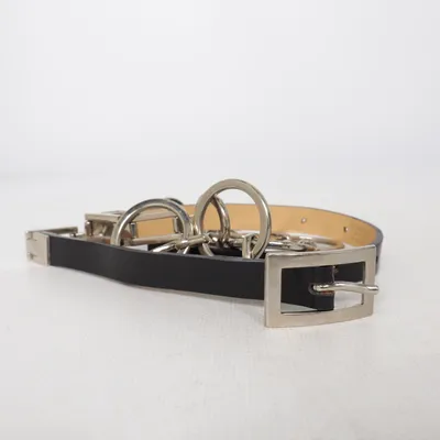 Belt (Black, Silver) from Robako Ceintures Leather