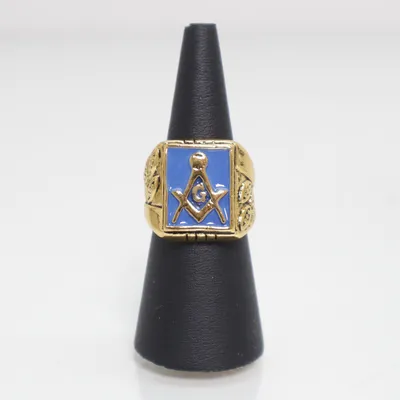 Signet ring (Gold, Blue) Unknown metal