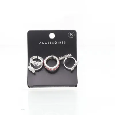Ring (Silverfärgad, Röd) från Accessoires Okänd metall