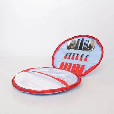 Couverts à pique-nique (Rouge, Bleu, Blanc)