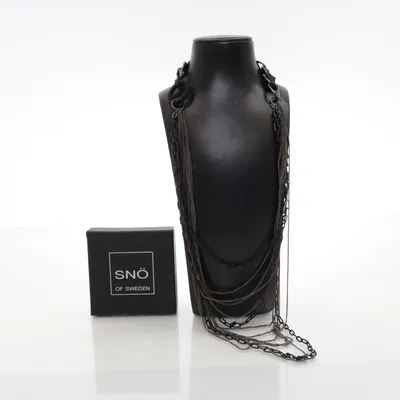 Necklace (Black) from Snö of Sweden Unknown metal