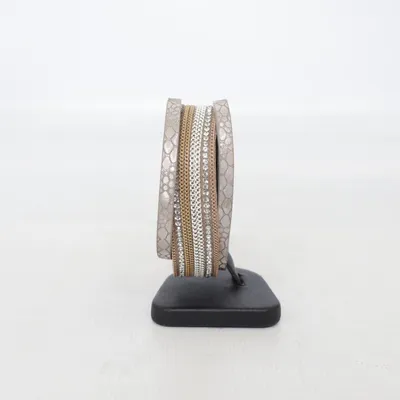 Bracelet (Marron, Argent, Multicolore) Métal inconnu