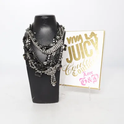Halsband (Svart, Silverfärgad) från Juicy Couture Okänd metall