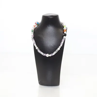 Necklace (White, Multicolored) Unknown metal