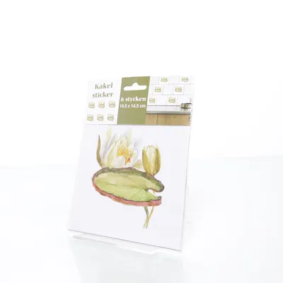 Väggdekoration (Kakeldekor Näckros Lotus) från Runsven