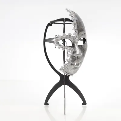 Maskeradmask (Silverfärgad, Svart)